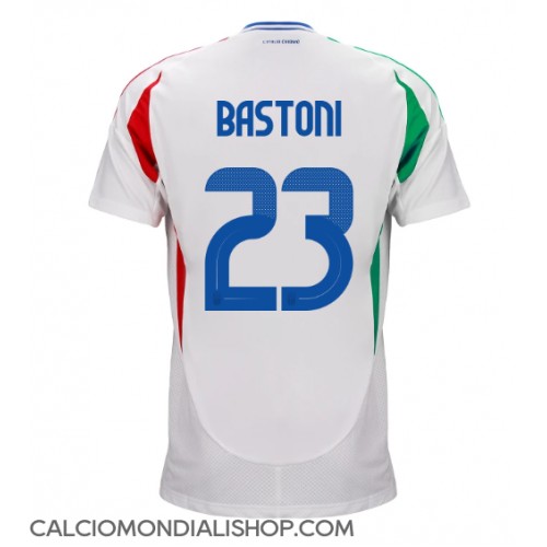 Maglie da calcio Italia Alessandro Bastoni #23 Seconda Maglia Europei 2024 Manica Corta